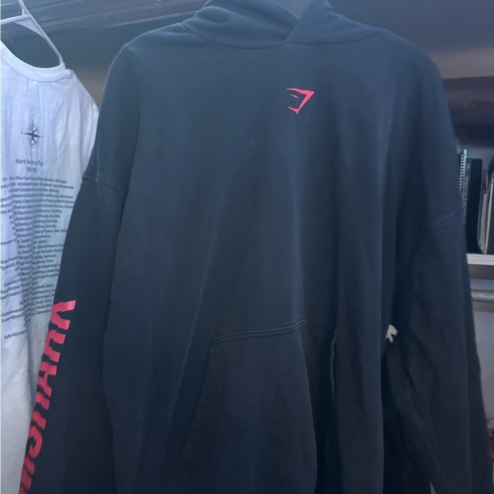 Black and Red Gymshark Hoodie